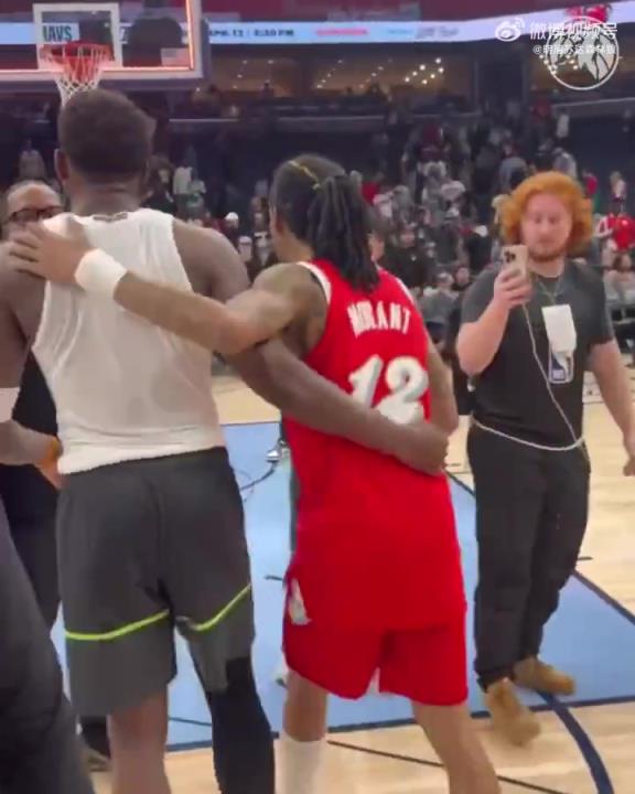 狼王&槍王惺惺相惜！華子賽后與莫蘭特相互致意！